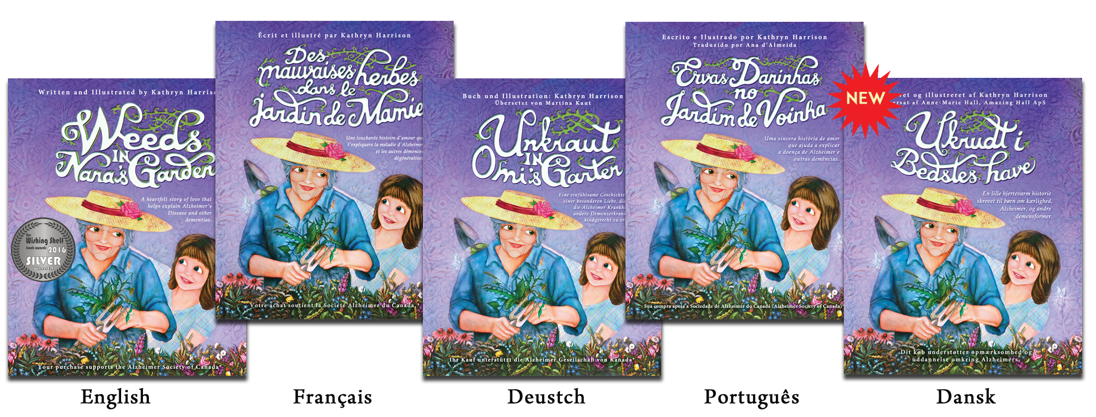 five books_web Five Languages Children's Book on Alzheimers